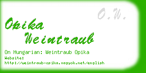 opika weintraub business card